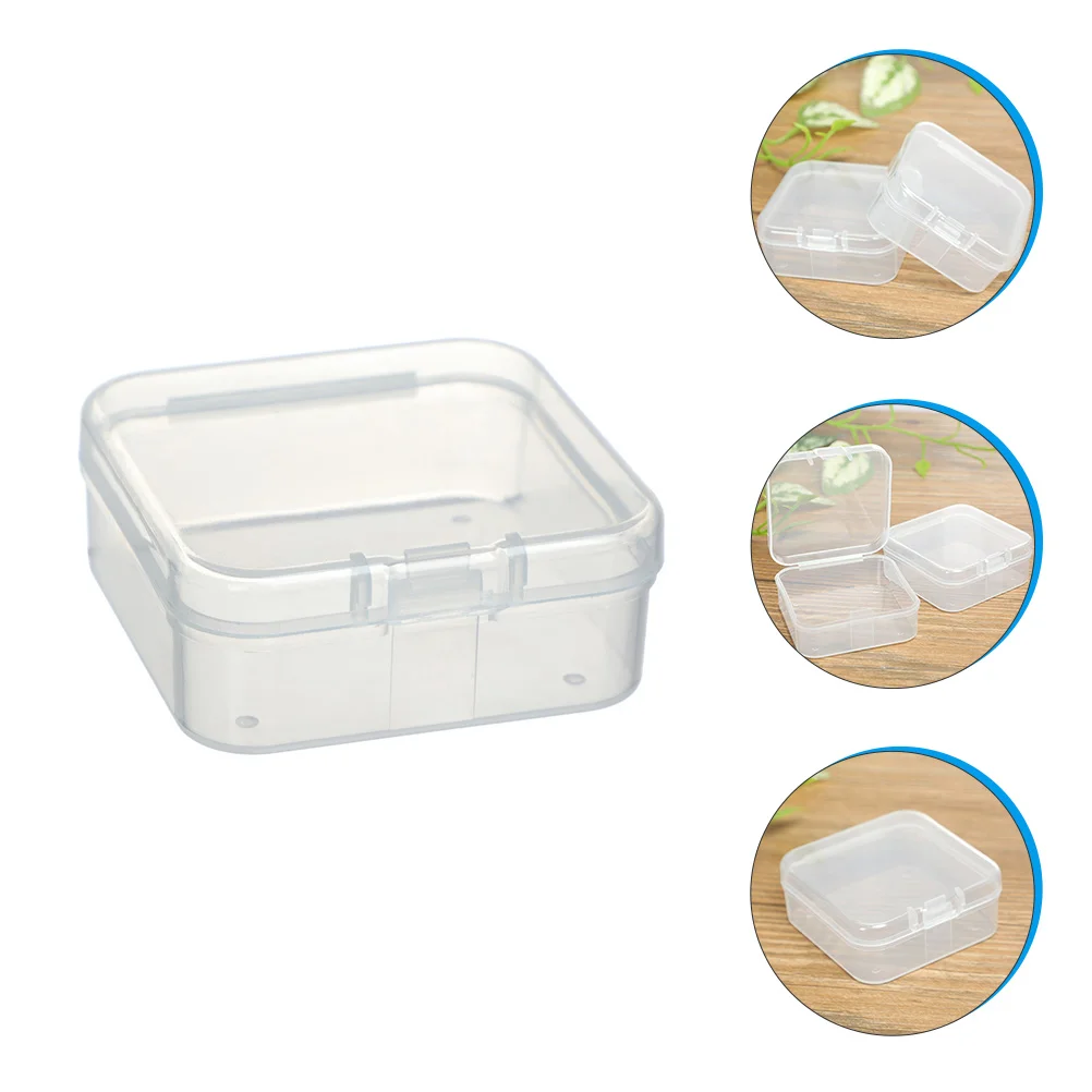 

20 Pcs Small Case Square Container Storage Containers Plastic with Lids Jewelry