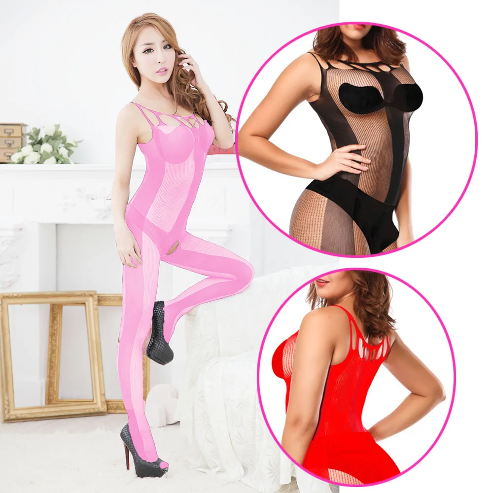

PLUS Sexy Fishnet Bodystocking Fantasy OFF SHOULDER Girl Lingerie Erotic Open Crotch WIFE Underwear Women Stretchy Mesh Tight