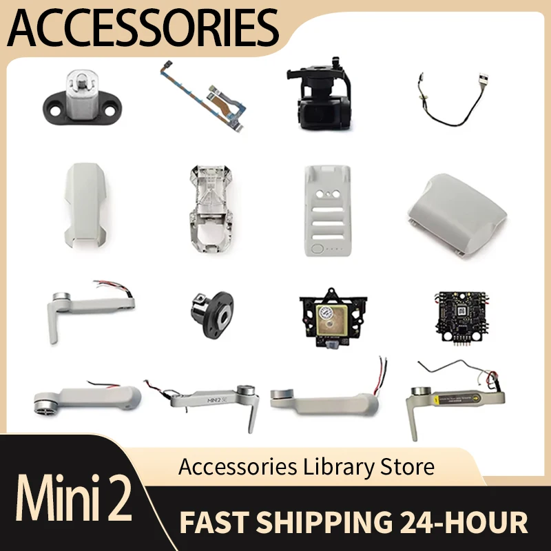 Original Upper / Middle / Bottom Shell For Mini 2 Accessories Arm With Motor For Mini 2 Gimbal Axis Arm Assembly Repair Parts