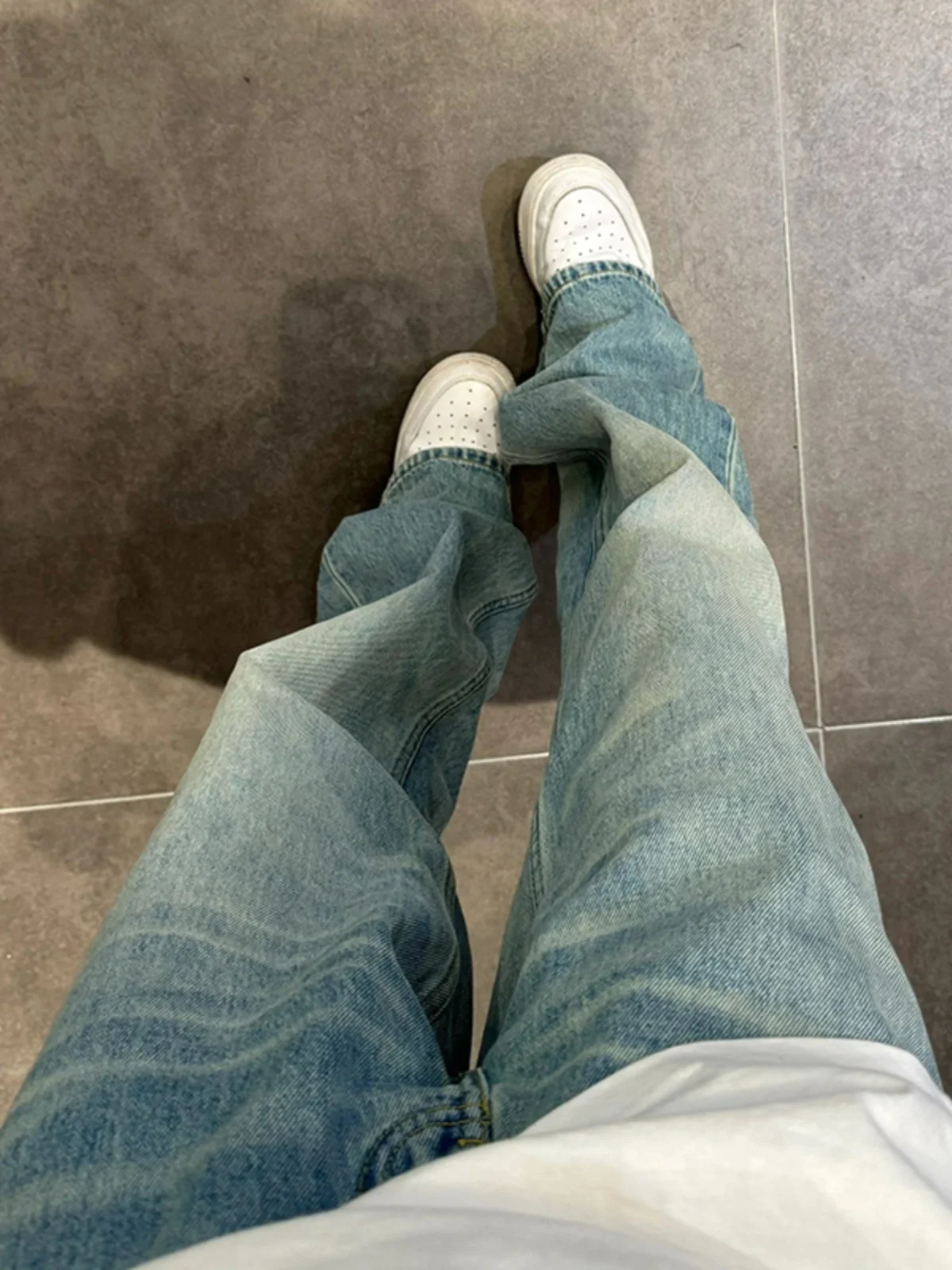 

Light Blue Men's Summer Thin Casual Flared Straight Jeans American Sle High Street Vibe Slimming Pants Youth Faion