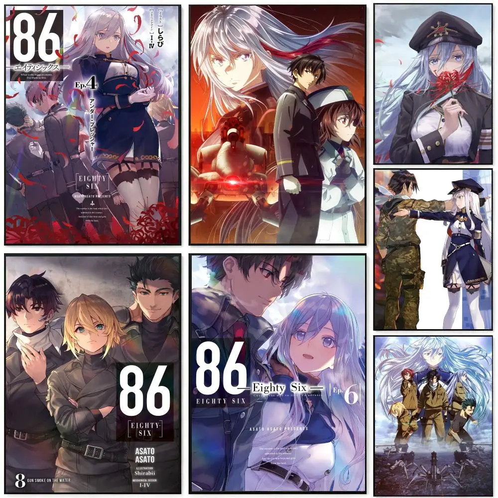 Anime E-Eighty Six Poster HD Waterproof Self-Adhesive Wall Art – Multi-Scene Use, Top Gift Pick