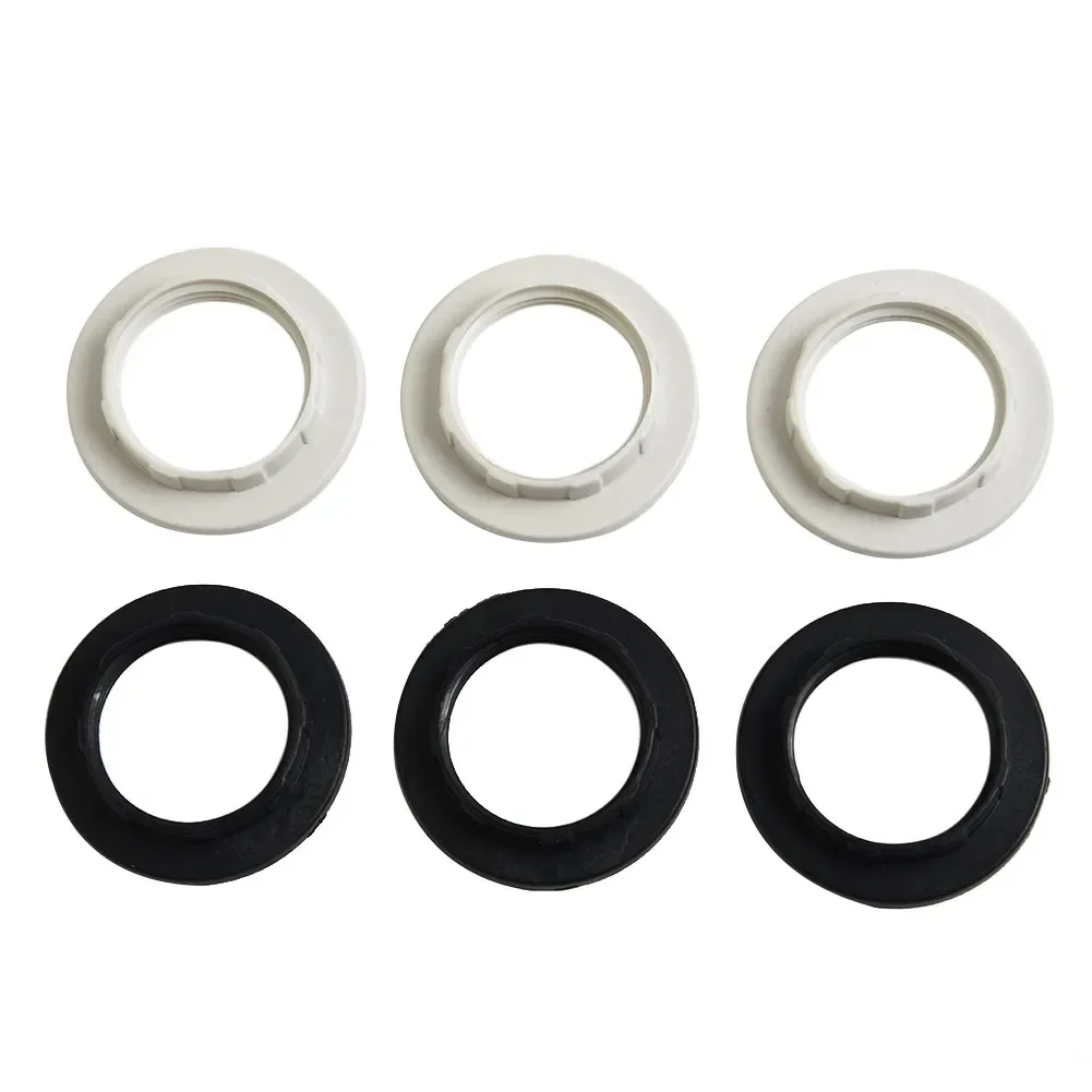 3Pcs Plastic Buckle For Table Lamp Black White Plastic Retaining Ring E27 Lamp Shade Collar Ring Adaptor Bulb Holder