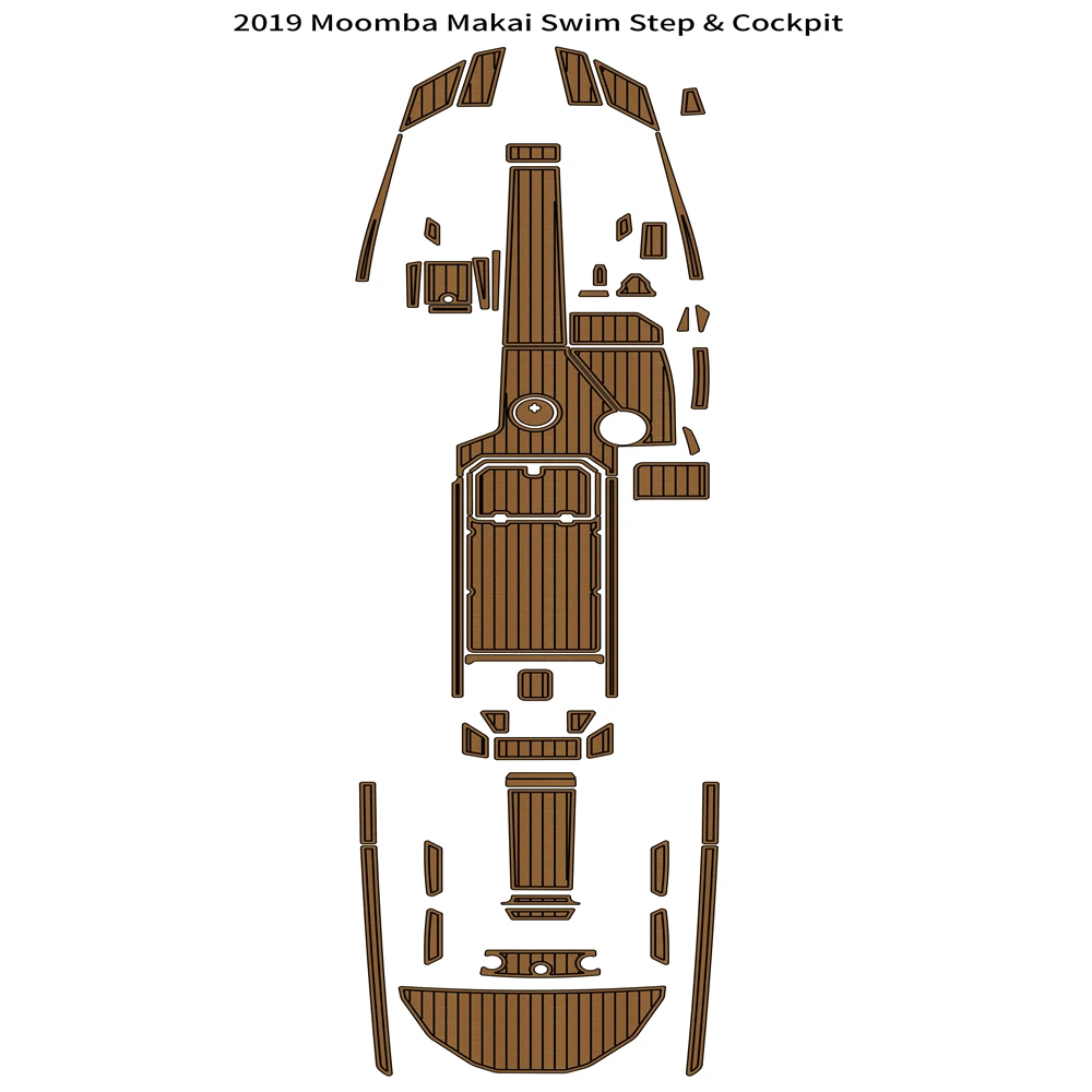 

2019 Moomba Makai Swim Step & Cockpit Pad Boat EVA Teak Decking 1/4" 6mm