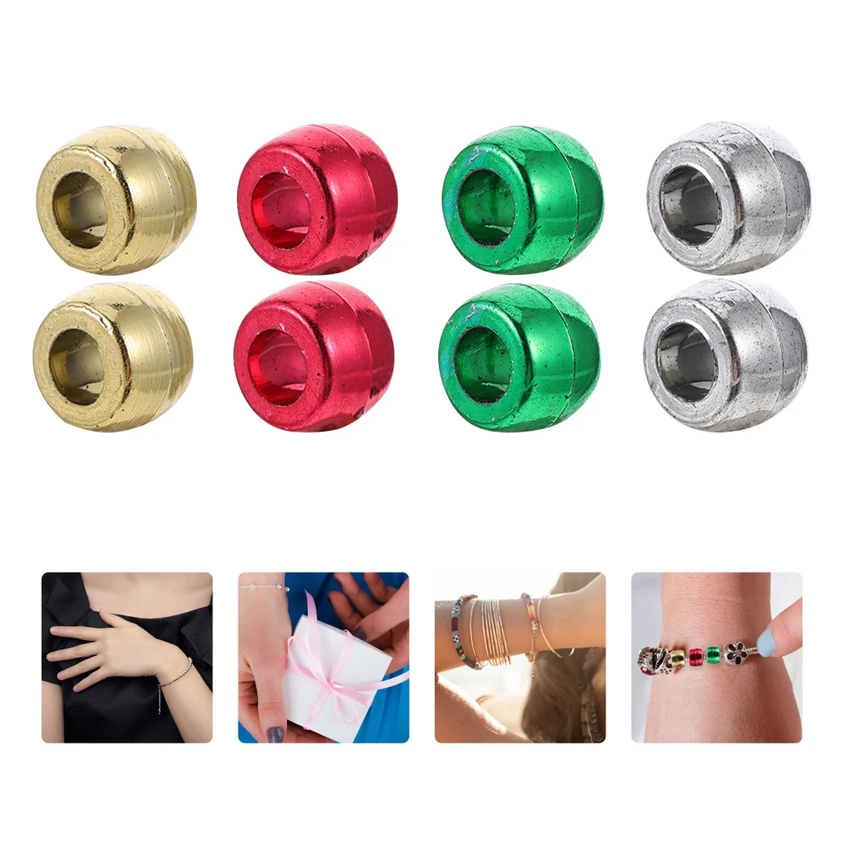 

600Pcs Christmas Beads Colorful Plastic DIY Beads for Festival Decorations Necklace Bracelet Jewelry Accessories