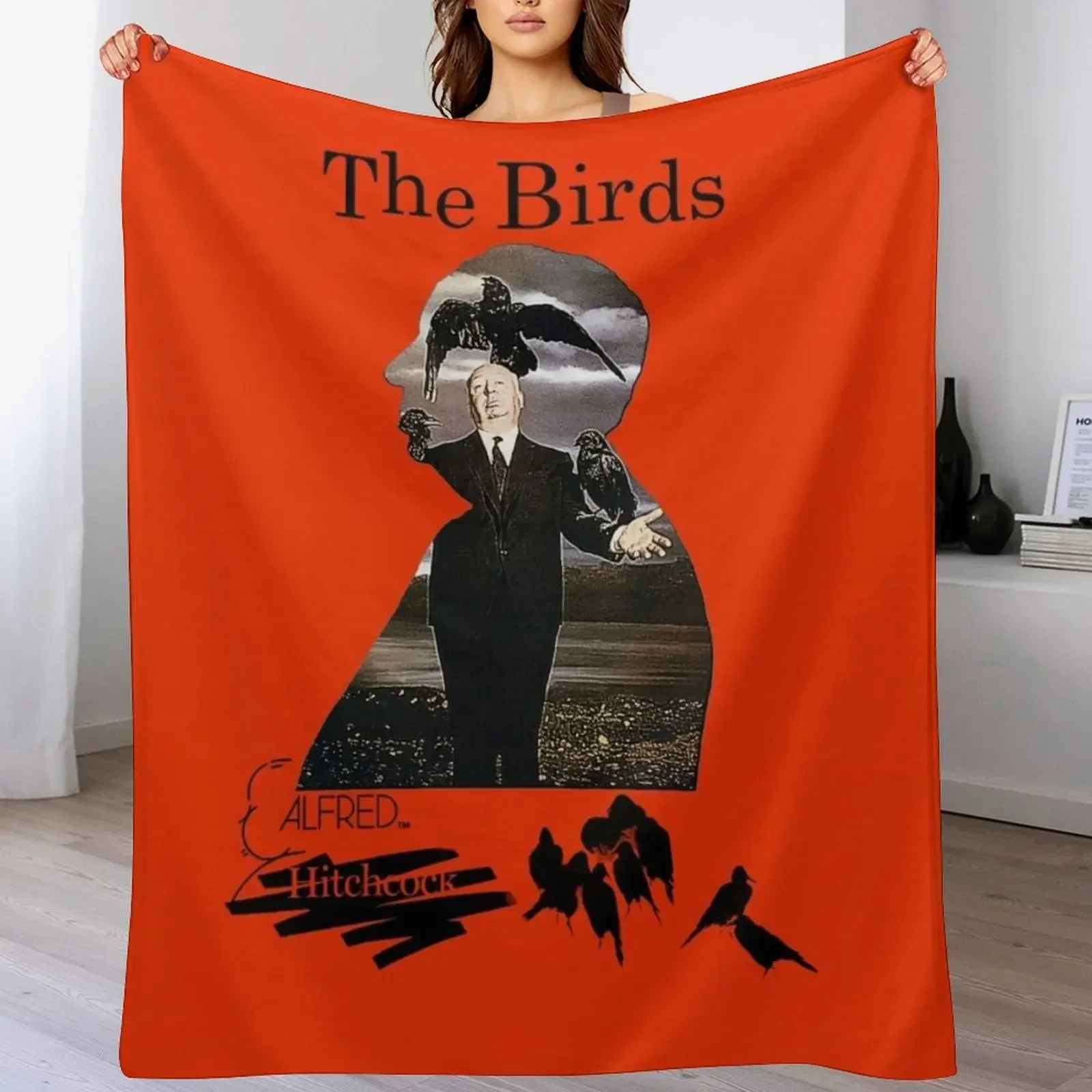 

Alfred Hitchcock - The Birds (Orange Version) Throw Blanket Kid'S Thermals For Travel Polar Sofas Blankets