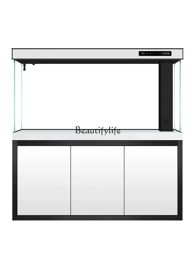 

LD33Modern Light Luxury Super White Fish Tank Living Room Large Dragon Fish Tank Office Smart Bottom Filter