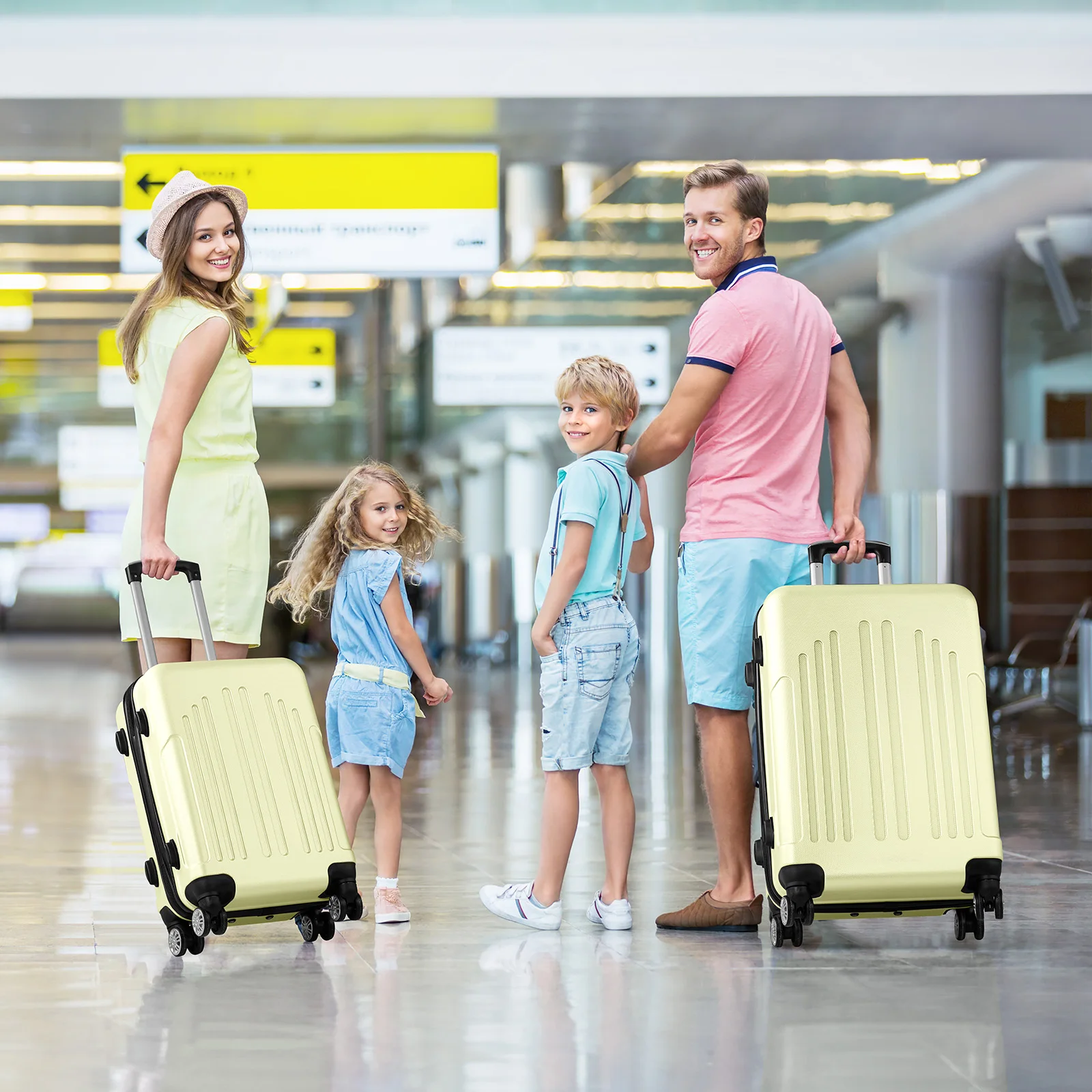 

Luggage Set of 3, ABS+PC Hardside Suitcase Sets with TSA Lock 4 Spinner Wheels, Lightweight Trolley Travel Case 20" 24" 28"