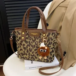 Borsa da donna versatile di fascia alta, borsa a tracolla a tracolla con stampa leopardata nuova autunno 20224, borsa, Bolsos De Hombro De Gran Capacidad