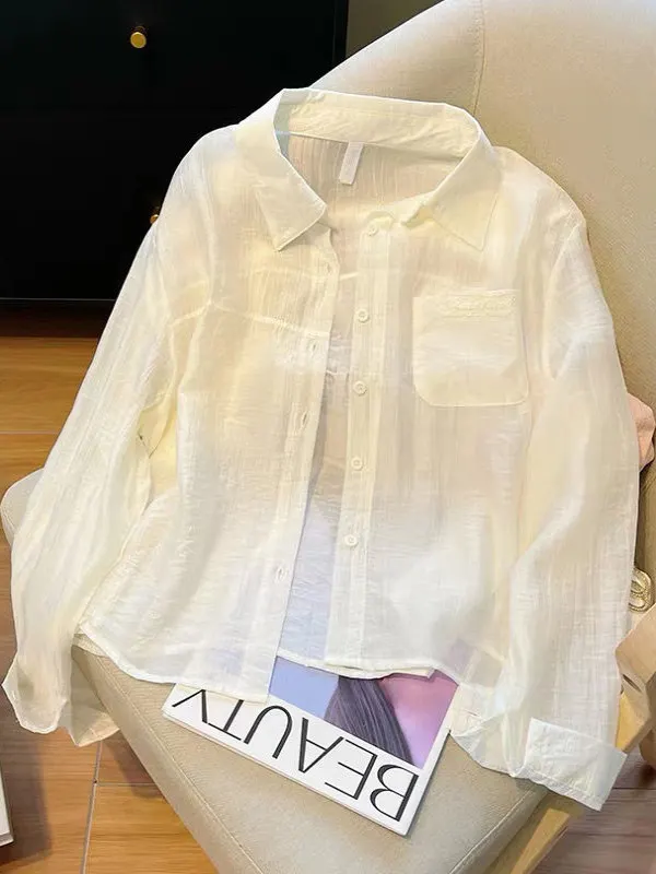 Csa corta de manga larga hoada para mujer, Top informal de estilo coreano con sensación de diseño, prendas de vestir ext...