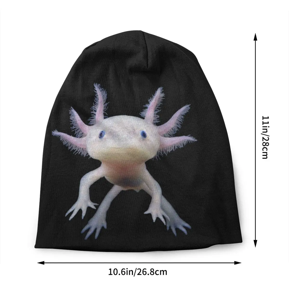 Cute Axolotl Skullies Beanies Caps Streetwear Winter Warm Men Women Knit Hat Unisex Adult Salamander Animal Bonnet Hats