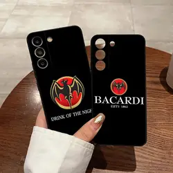 Bacardi Rum Vampire Bat Phone Case for Samsung S24 Ultra S23 Fe S22 S20 S21 Plus Galaxy A54 A34 A24 A53 Note 20 Cover