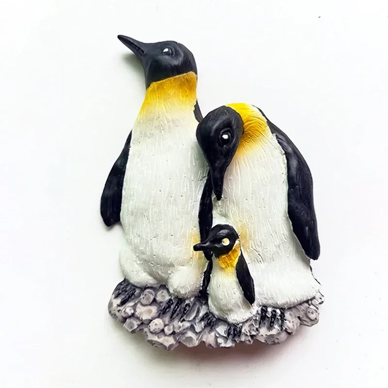 Cute Animal Fridge Magnets JAKARTA Indonesia Antarctic Penguin 3D Resin Refrigerator Magnet Souvenir Decorative Magnets