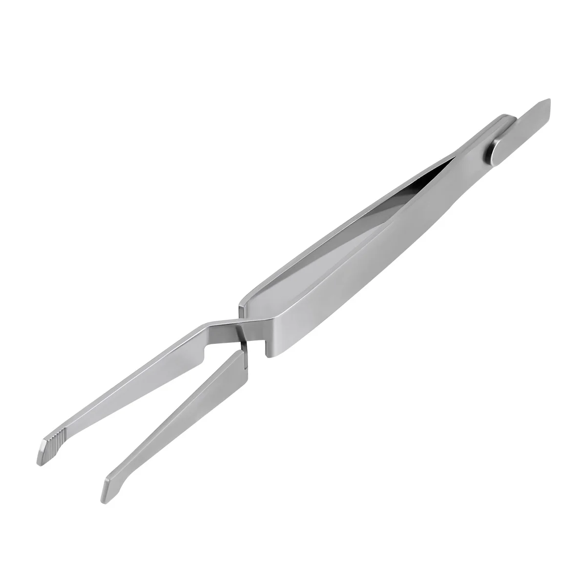 1Pcs Azdent Dental Bracket Tweezers Orthodontic Reverse Action Serrated Dentistry Instruments Stainless Steel Tweezers Piler