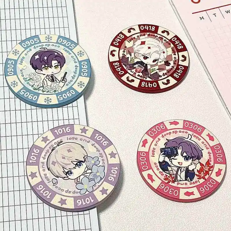 لعبة الحب والفضاء العميق زين سيلوس رافاييل تأثيري الدعامة رقاقة السيراميك عملة الملحقات الكرتون عملات الحلي ديكور هدية عيد ميلاد