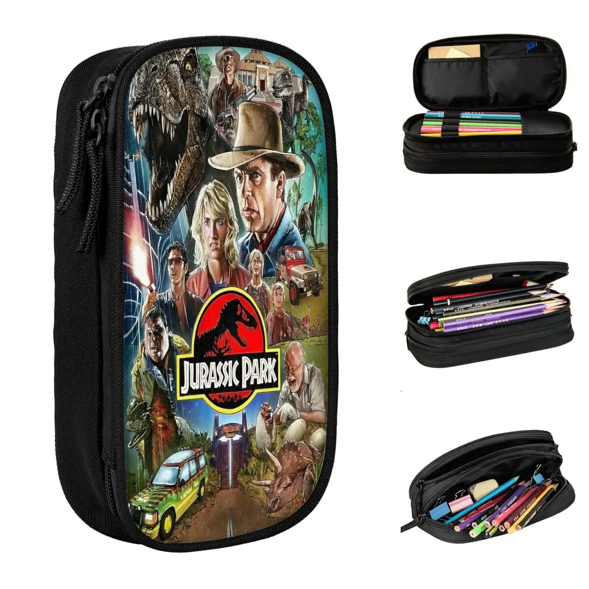 

Парк Юрского периода, мир динозавров, пенал, держатель для ручек, сумки для студентов, большая вместимость, школьные принадлежности, подарки, пенал