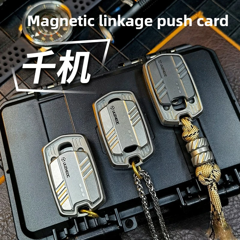 

Matrix EDC Qianji Магнитная связь Механическая металлическая карта на кончиках пальцев Декомпрессионная настольная игрушка в подарок