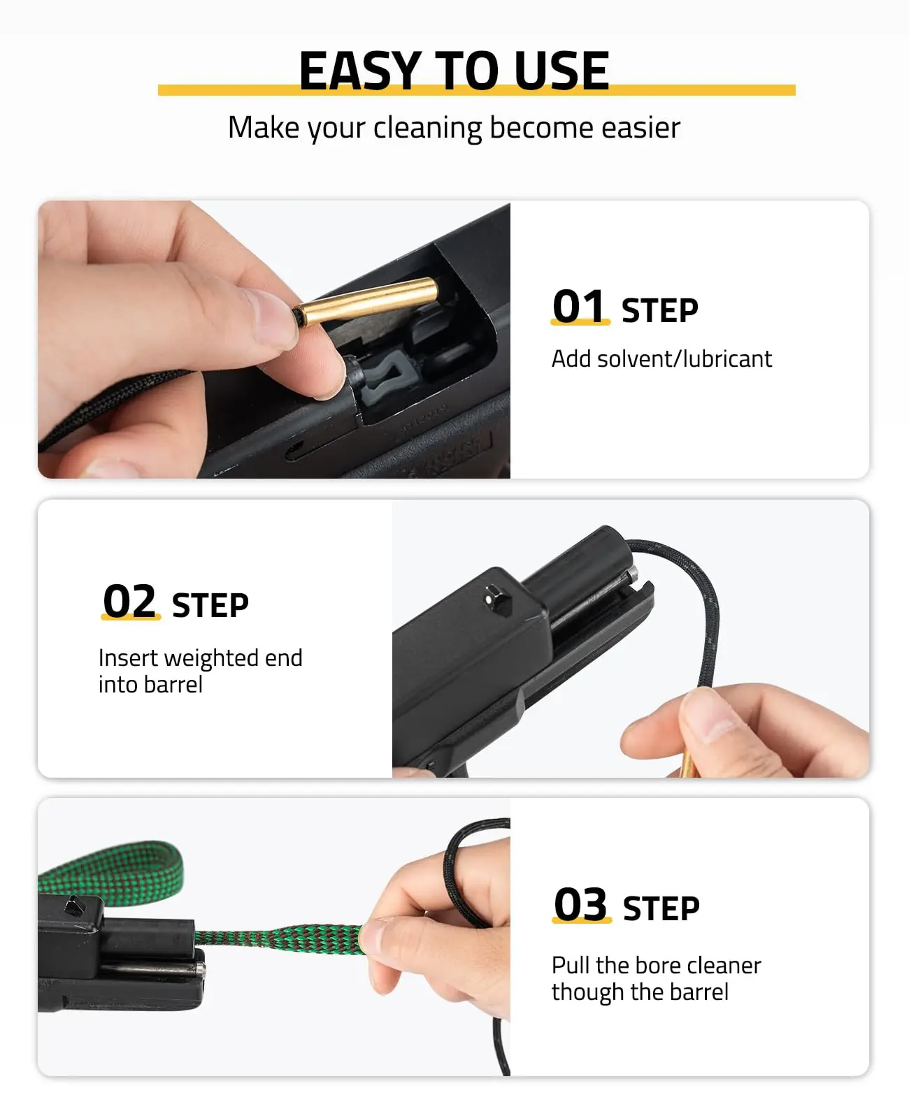 CVLIFE Pistolenreinigungsset mit Bürsten, Picks, Tupfer, Patches, Ölflasche für 9 mm,.223/5,56 mm,.38.357 12GA