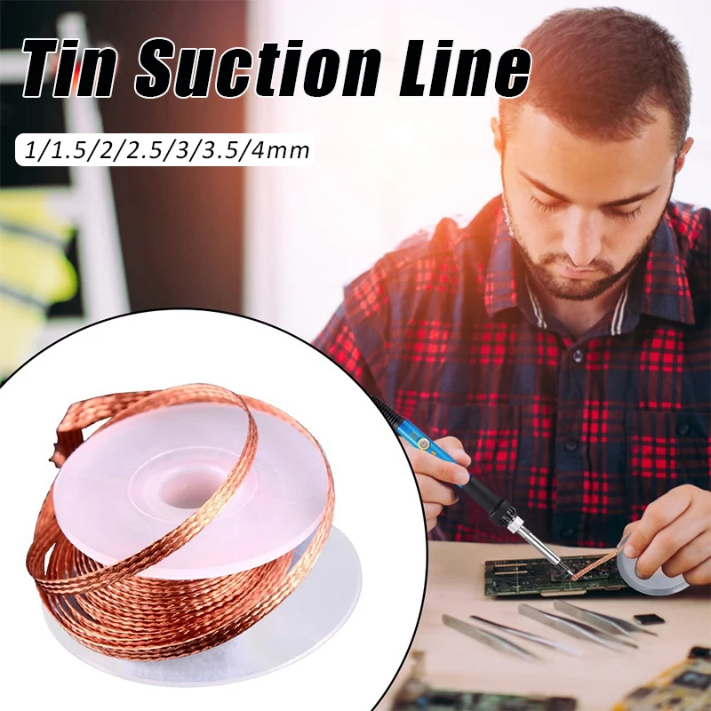 tin remocao desoldering mesh braid tape succao line clean solder joints remover ferramenta de reparo 1040 mm pc pcs 01