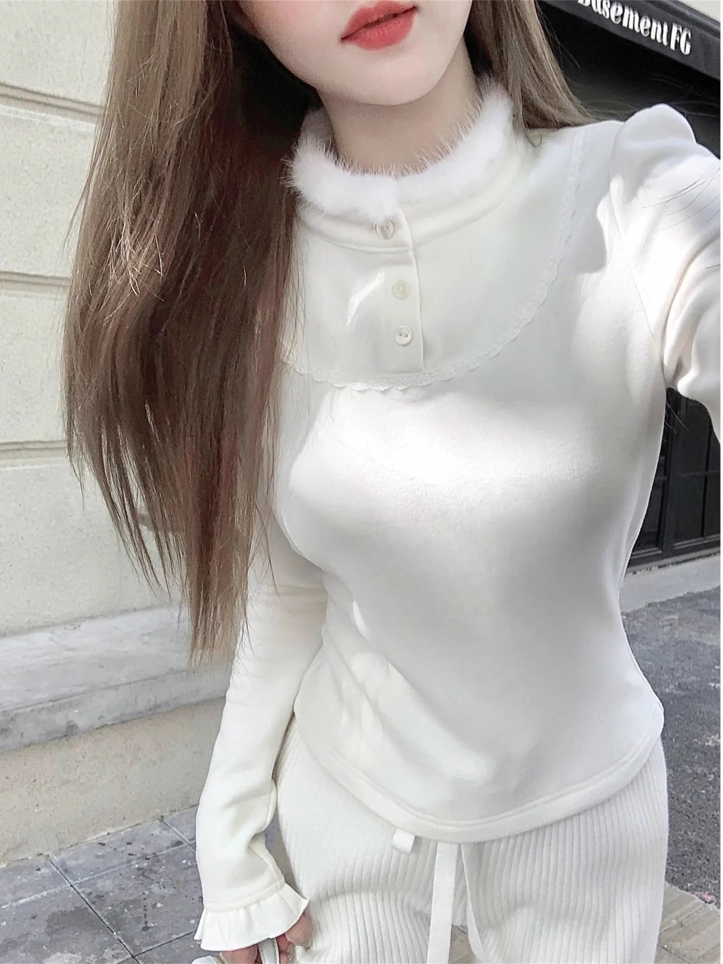 

Модная женская теплая зимняя футболка с высоким воротом и длинным рукавом в корейском стиле, облегающая, базовый слой, топ