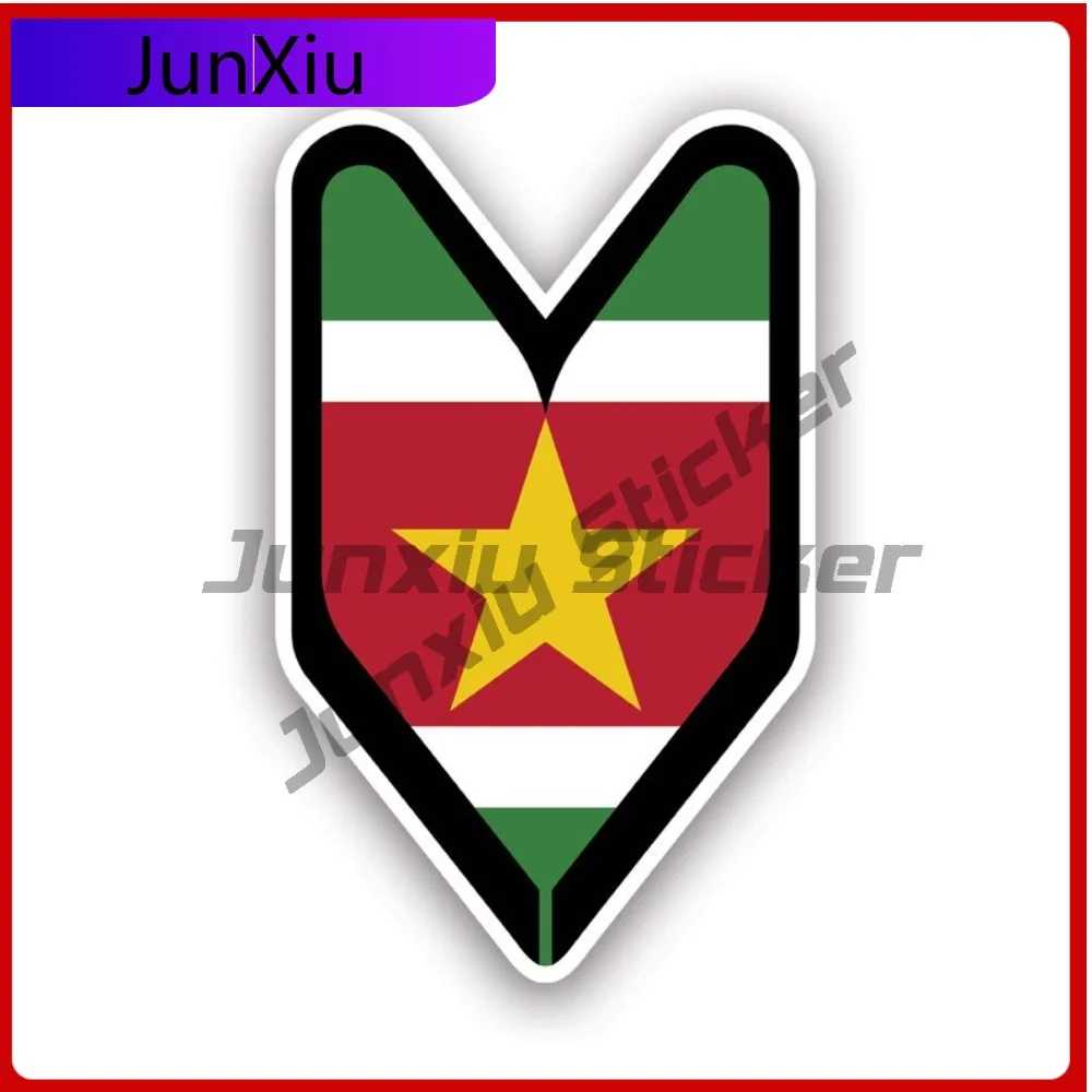 

Surinamese Driver Badge Sticker Creative Decals Wakaba Green Leaf Shoshin Beginner Driver Soshinoya Suriname Sur Sr Safety