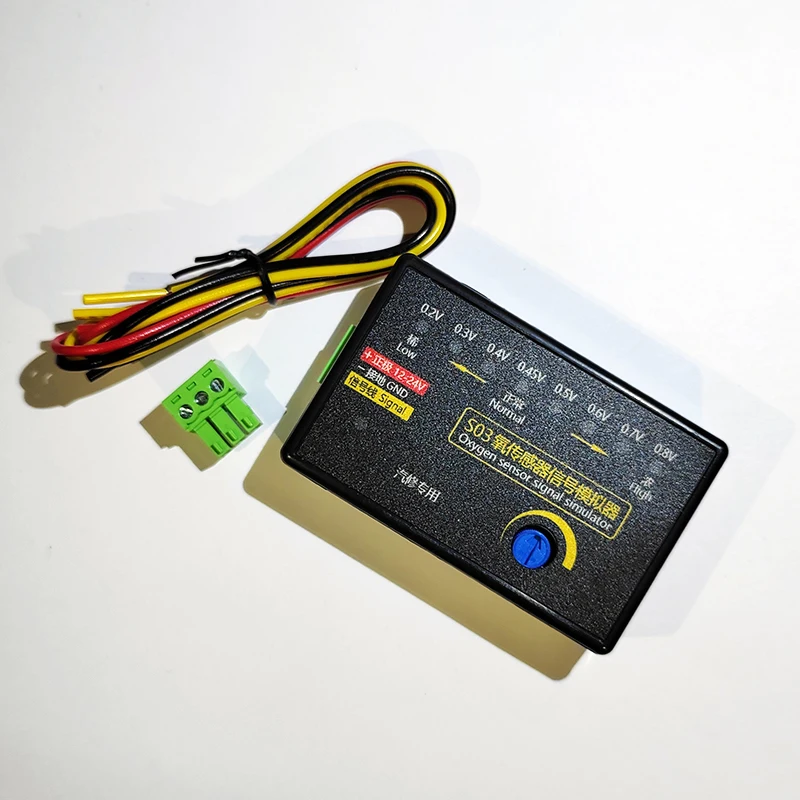 New Vehicle Auto Car Oxygen Sensor Signal Simulator Generator Tester S03 4-wire Oxygen Sensor Adjustable 0.2-0.8V Testing AOS03