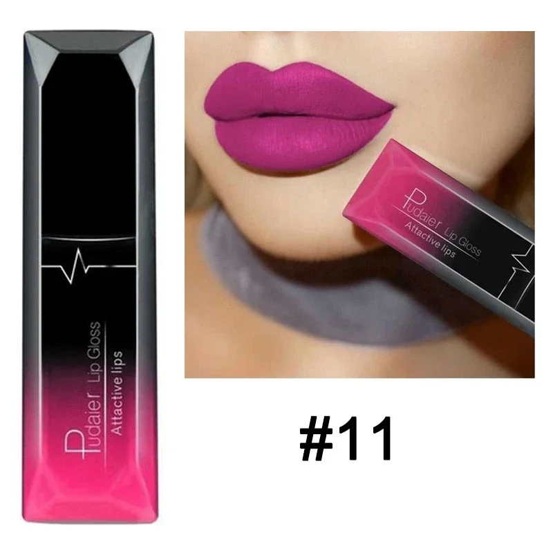 21 Colors Matte Liquid Lipstick Waterproof Long Lasting Lip Gloss Tint Sexy Red Nude Purple Metallic Lipsticks Makeup Cosmetics