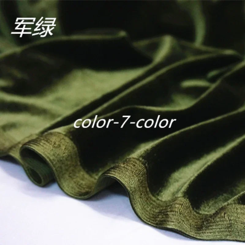 Korean Velvet Pure Color Four-side Elastic Cheongsam Training Suit Clothing Fabric Wholesale Cloth for Sewing Meters Diy Materi