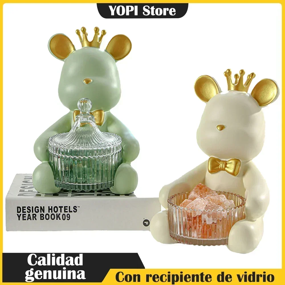 

Конфетные ключи, стеклянная бутылка для хранения, украшение для дома, гостиная, винный шкаф, вход, Декор, праздничные фигурка медведь украшения