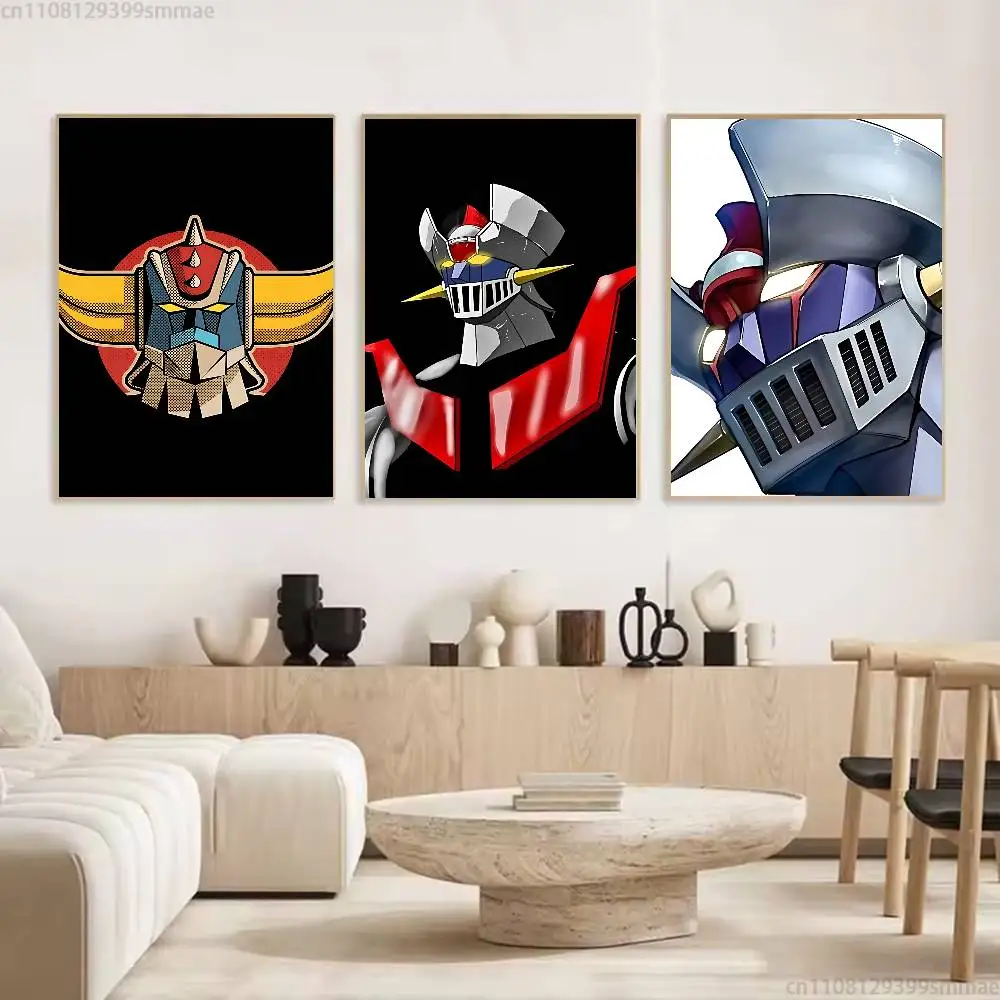 M-Mazinger Z Robot  Classic Wall Art, Canvas Print Poster, Suitable for Home, Living Room, Room Decoration Painting