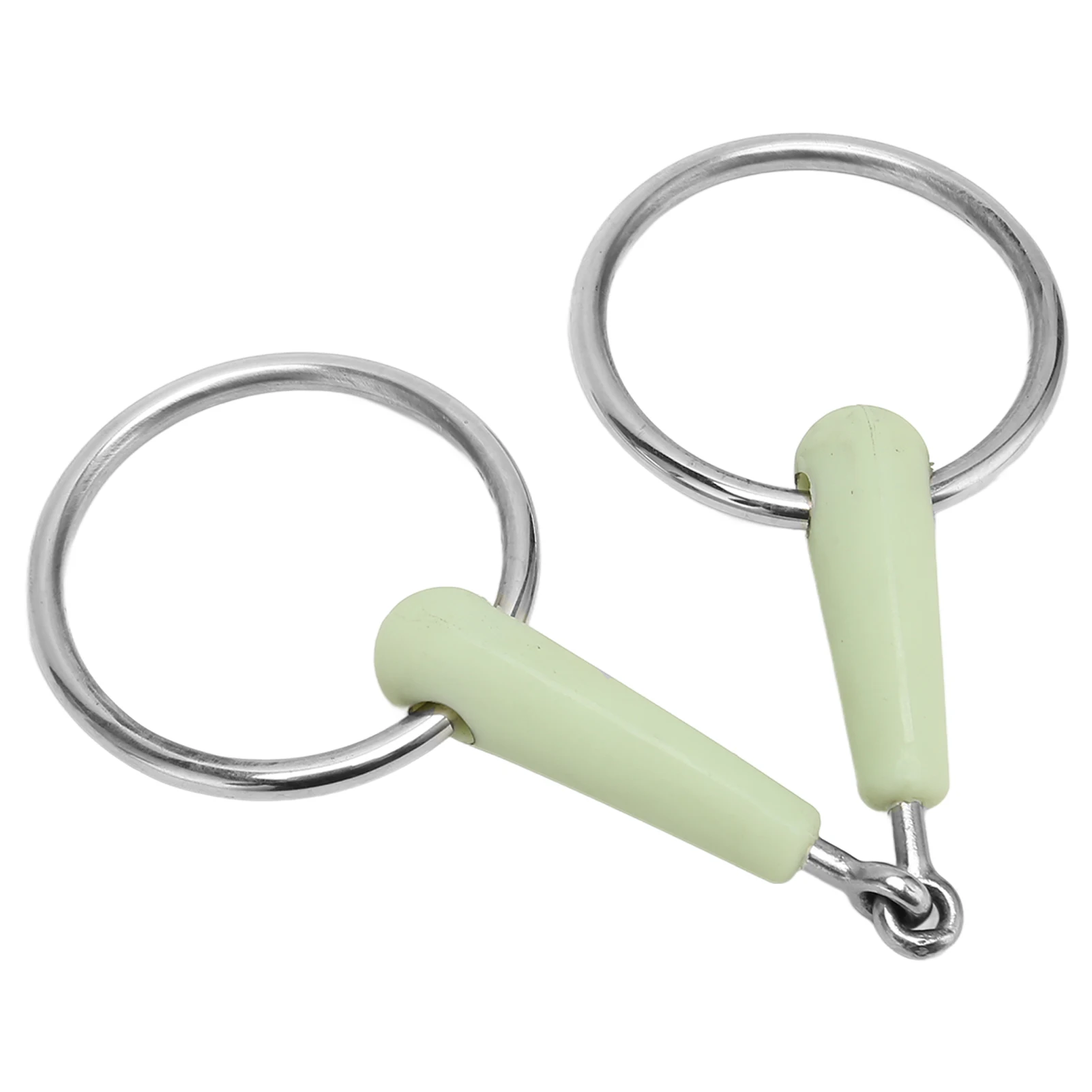 

Бита для улитки для лошади, профессиональная бита из нержавеющей стали с резиновой оберткой, свободное кольцо, бита для рта лошади для тренировок, верховой езды