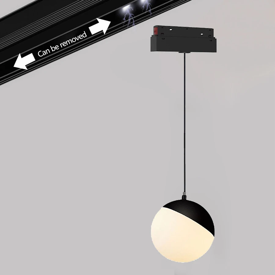 Magnetische Hanglamp Bal Decoratie Kroonluchter Smart Home Dimbare Zigbee Dali Led Magnetisch Spoor Licht 48V Magneet Rail Lamp