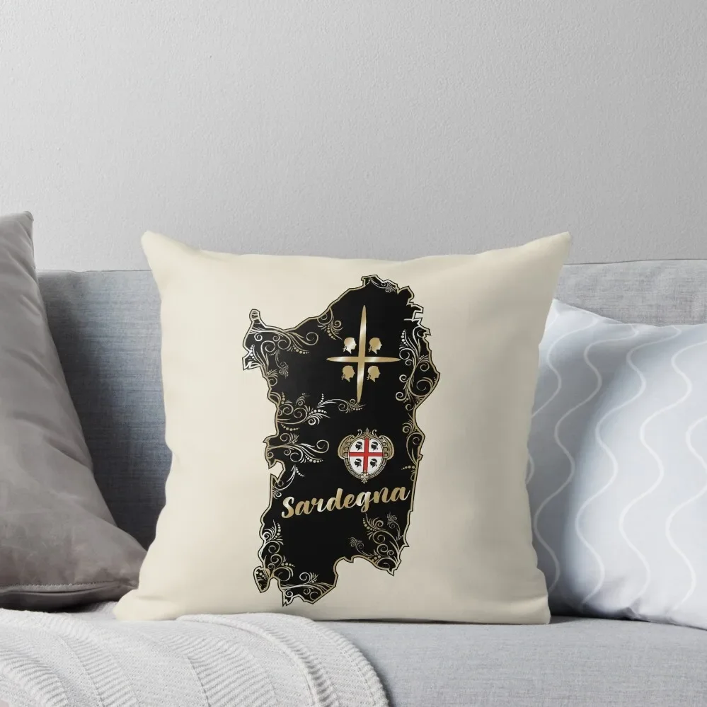 

Sardegna filigrana map Throw Pillow Cushion Child Decorative Pillow Covers For Sofa