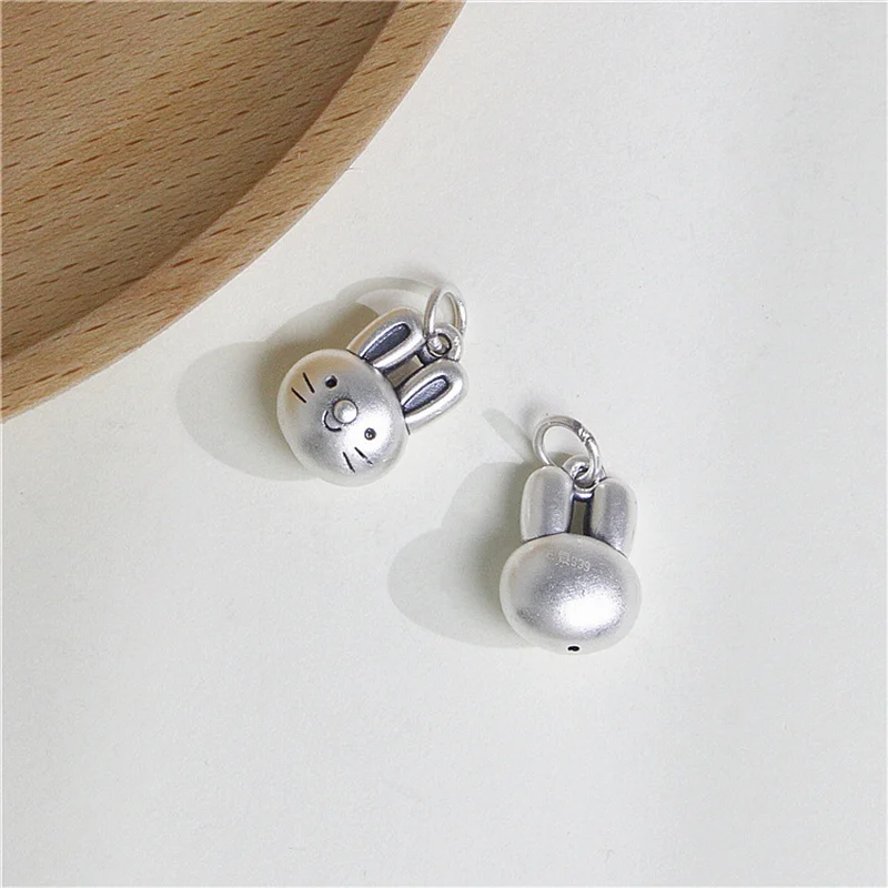 

Подвеска в виде головы кролика для браслетов и ожерелий, из серебра 100% пробы