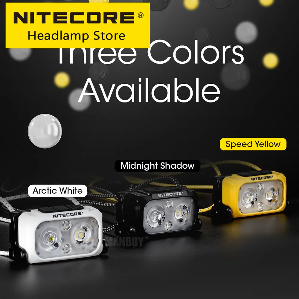 Original NITECORE NU21 Ultra Lightweight Dual Beam Type-C Rechargeable Headlamp 360 Lms Triple Outputs Headlight Outdoor Running