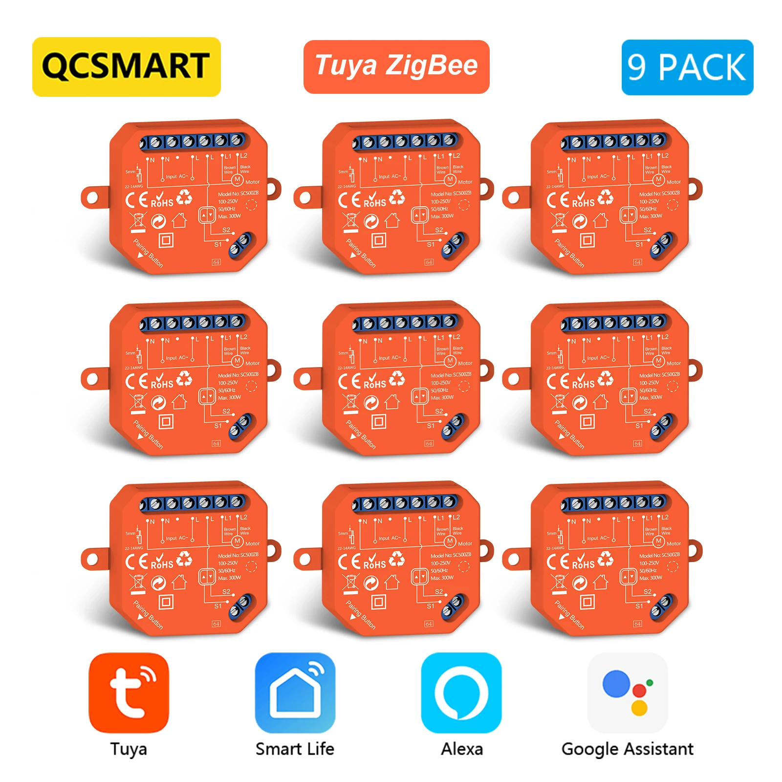 ZigBee Rollladen Jalousien Schalter Relais Modul Tuya Smart Life Prozent Fortschritt Timer Steuerung Google Assistant Alexa