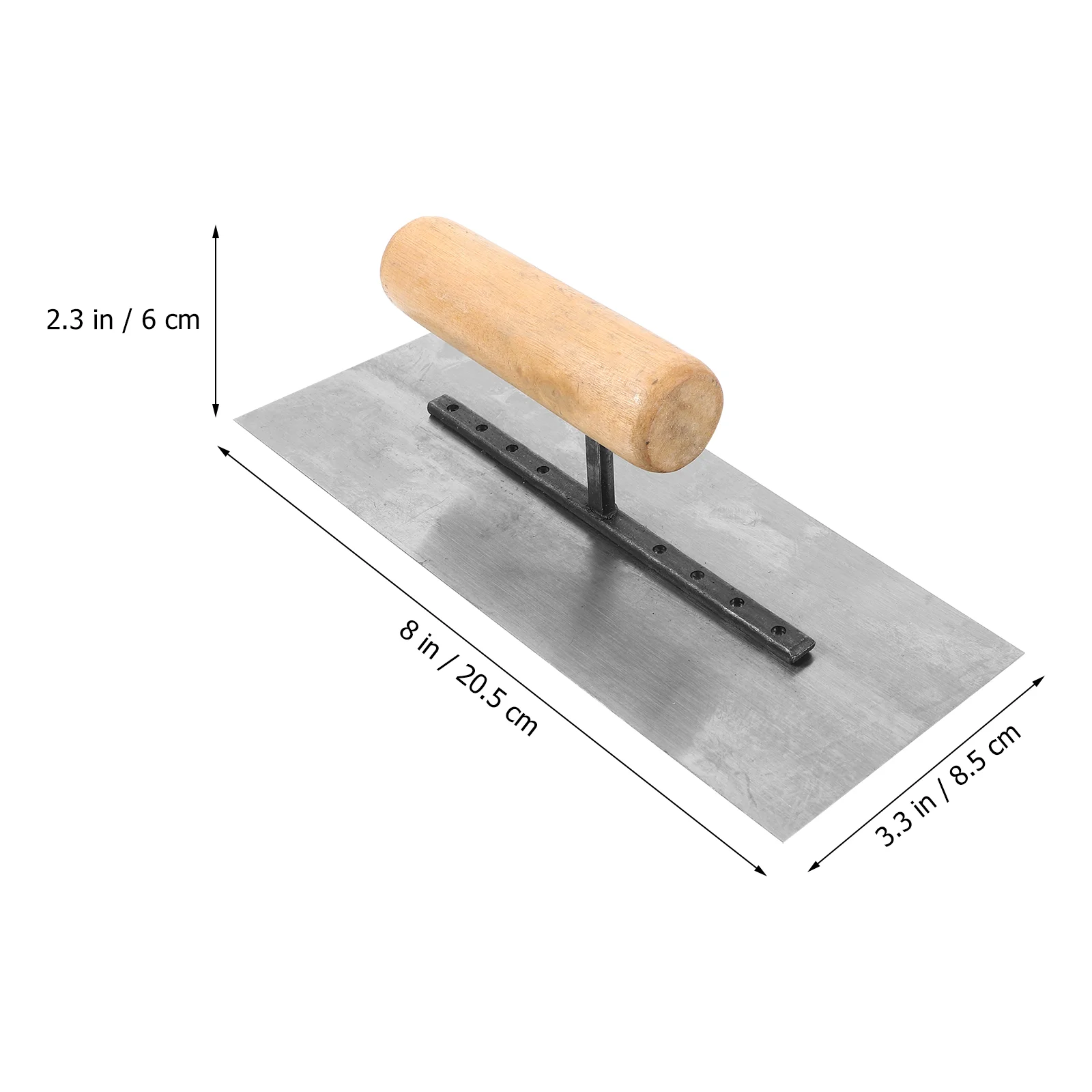 200mm Steel Board Wood Handle Mud Trowel Drywall Masonry Tool Heavy Duty Concrete Scraper Putty Smoothing Blade Home