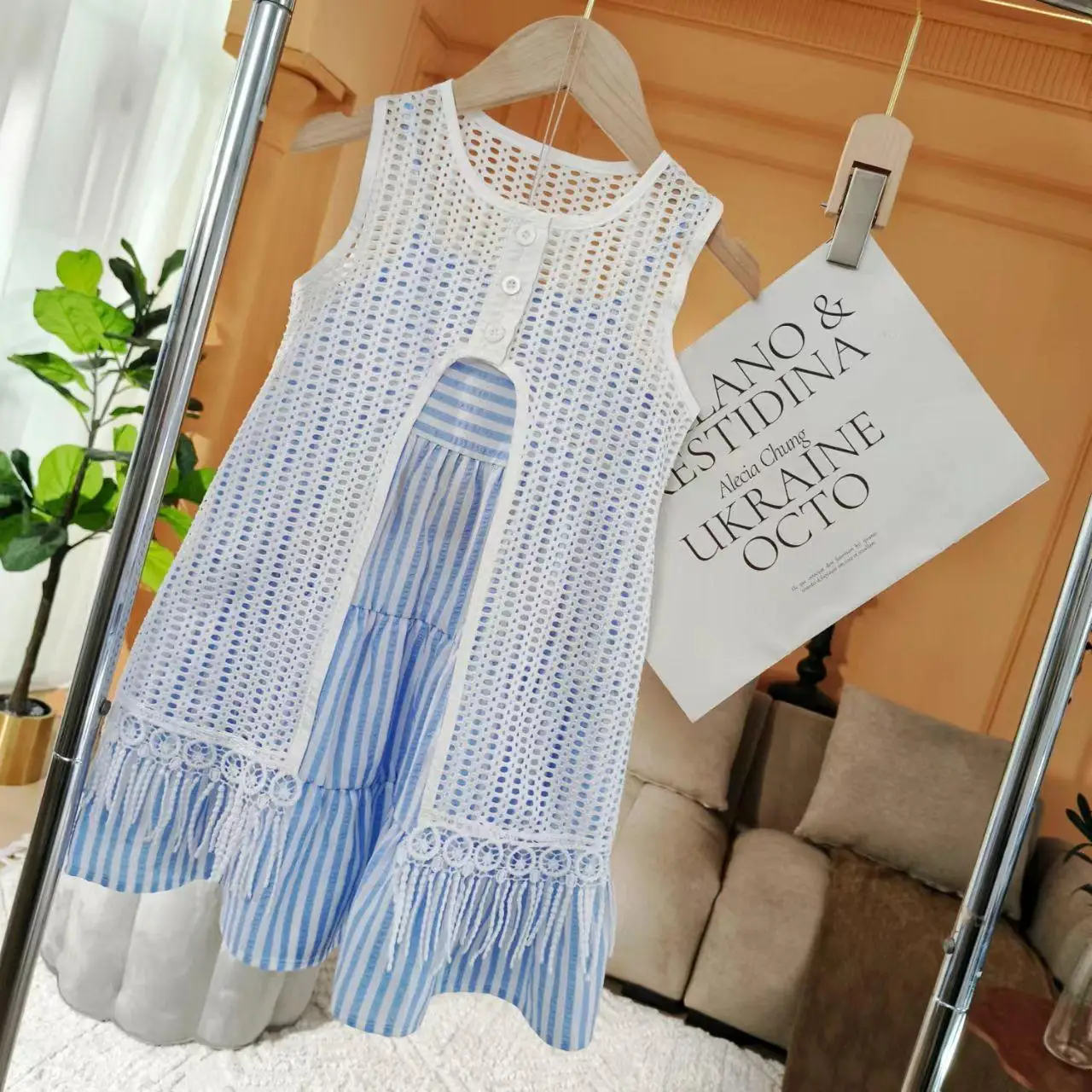 

комплект из двух предметов, полосатое платье на подтяжках и накидка, рубашка, комплекты для маленьких девочек, летняя кружевная детская одежда с вырезами, пляжная одежда от 2 до 10 лет