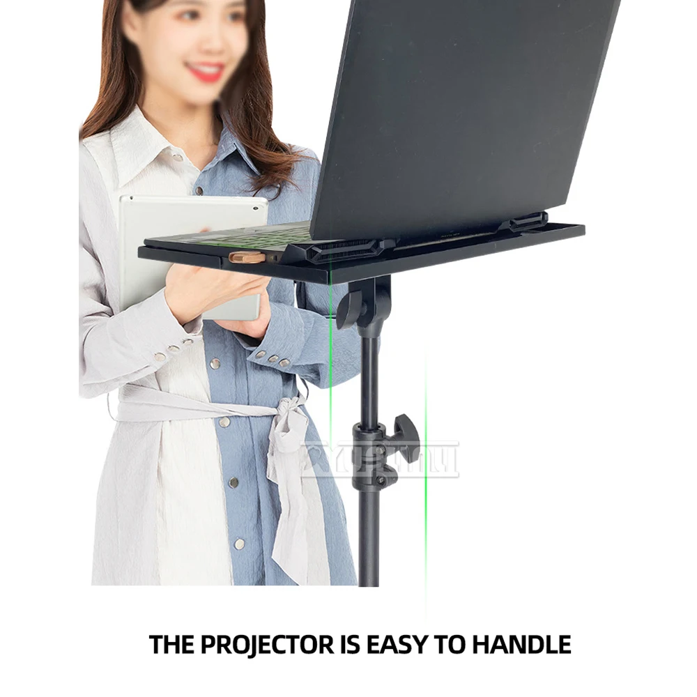 1.6m Computer Standing table Laptop / Projector Bracket Floor Standing Universal Pulley Mobile Tripod Lifting Projector Stand