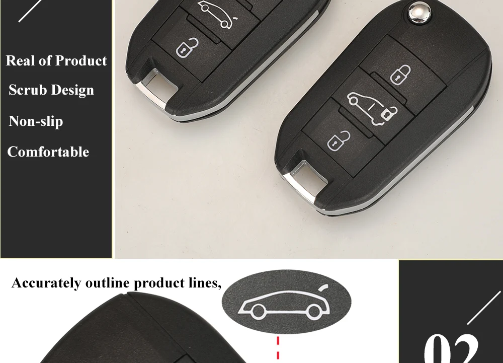Jingyuqin 433MHz 4A HITAG AES Chip Flip Remote Van Car Flip Key For Peugeot Expert 308 3008 2016+ Citroen C4 Cactus 2014+ HU83