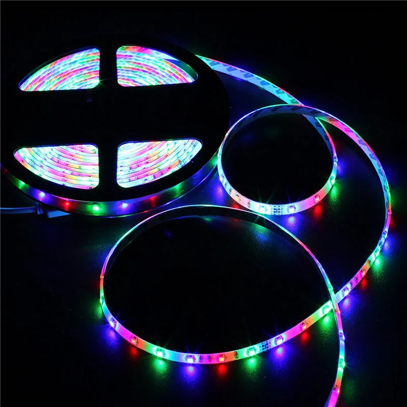 ABNL 10M RGB 라이트 스트립 3528 600LED 유연한 LED 스트립 라이트 44 키 원격 + 컨트롤러 크리스마스 거실 침실