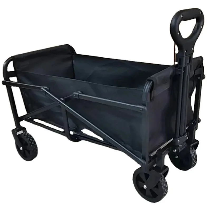 Foldable Portable Outdoor Camping Trolley, Pull Rod, Shopping Delivery Camp Small Trailer, Multitool Beach Picnic Car