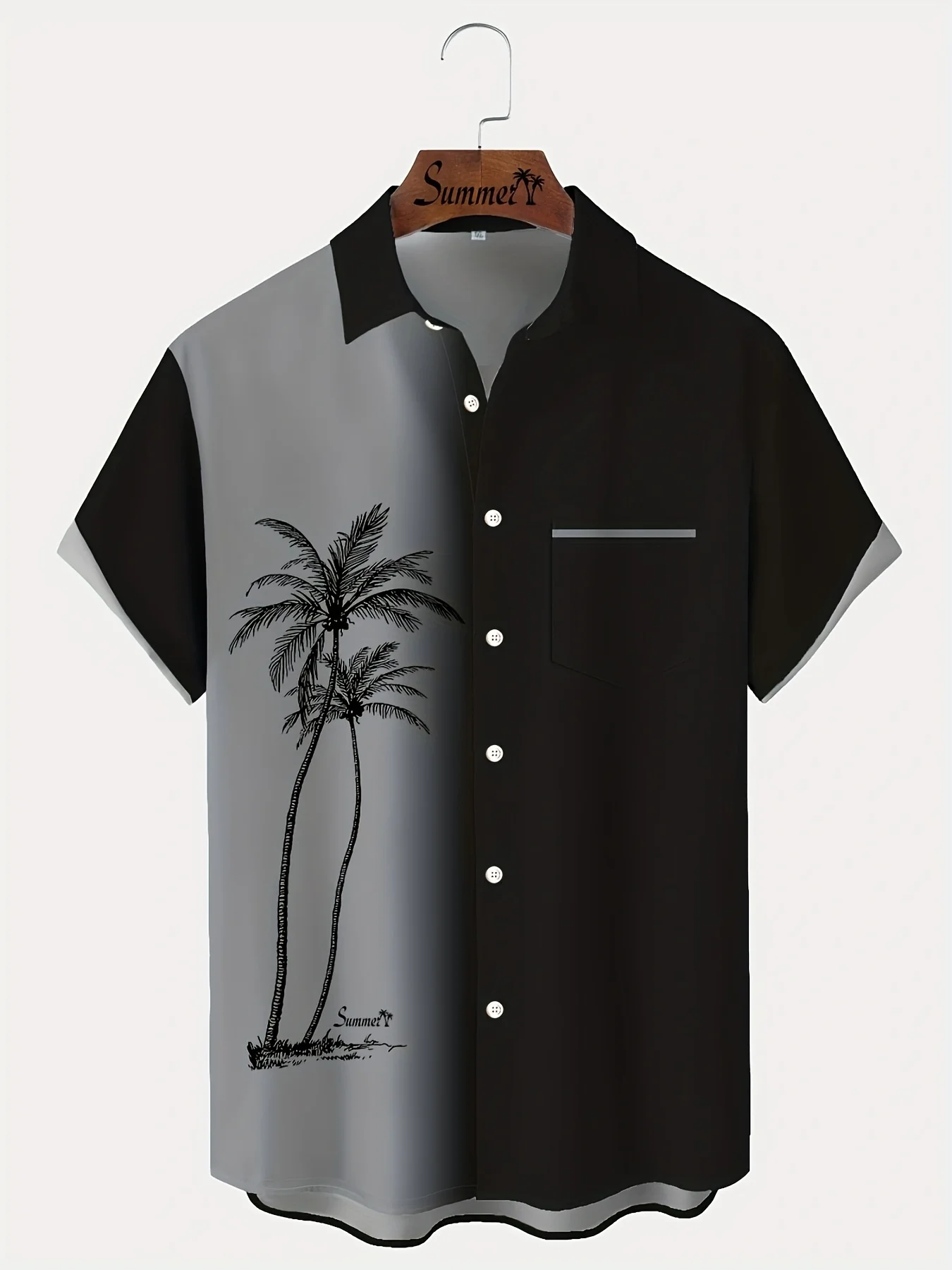 The new men's short-sleeved shirt for summer 2025 is breathable lightweight casual and fashionable with 3D printed beach wear
