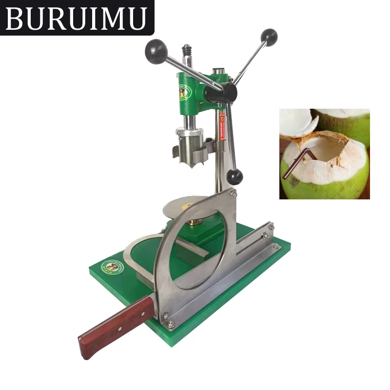 304ステンレス鋼刃材ヤングココナッツオープナー＆パンチャーマシンテンダーココナッツオープナー食品加工機械