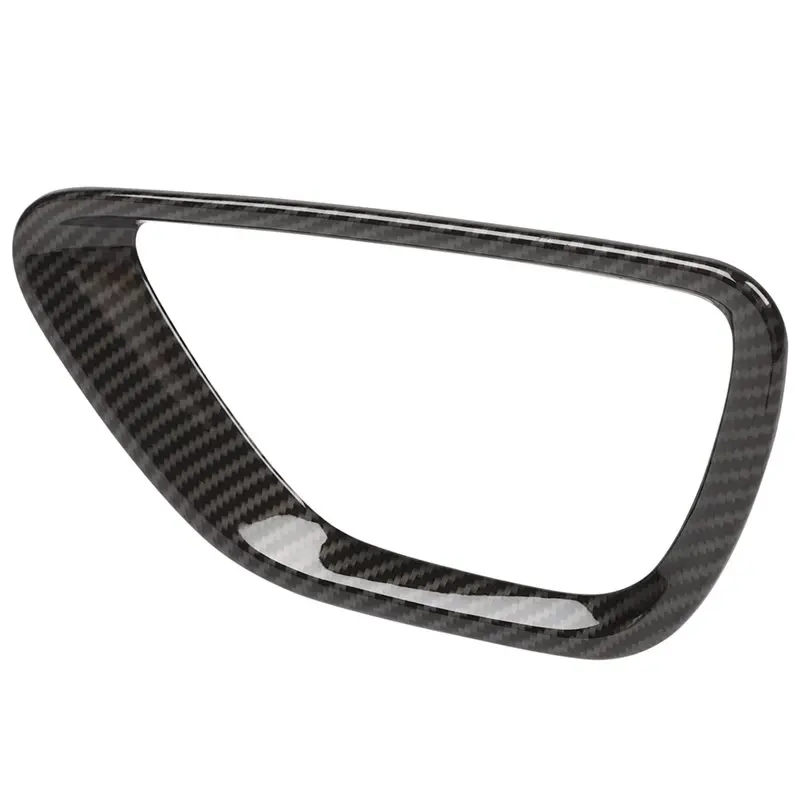 【A28I Fog Light Bezel Cover Trim For Jeep Grand Cherokee 2014-2017 Front Bumper Fog Lamp Frame Carbon Fiber