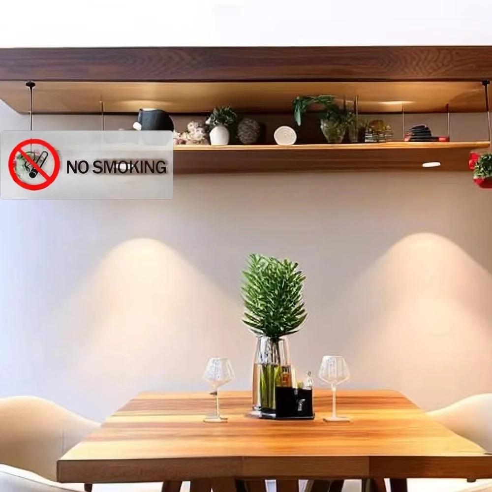 1 piece non-smoking area coffee shop wood sign design hanging decoration home café bar wall decoration wood sign home