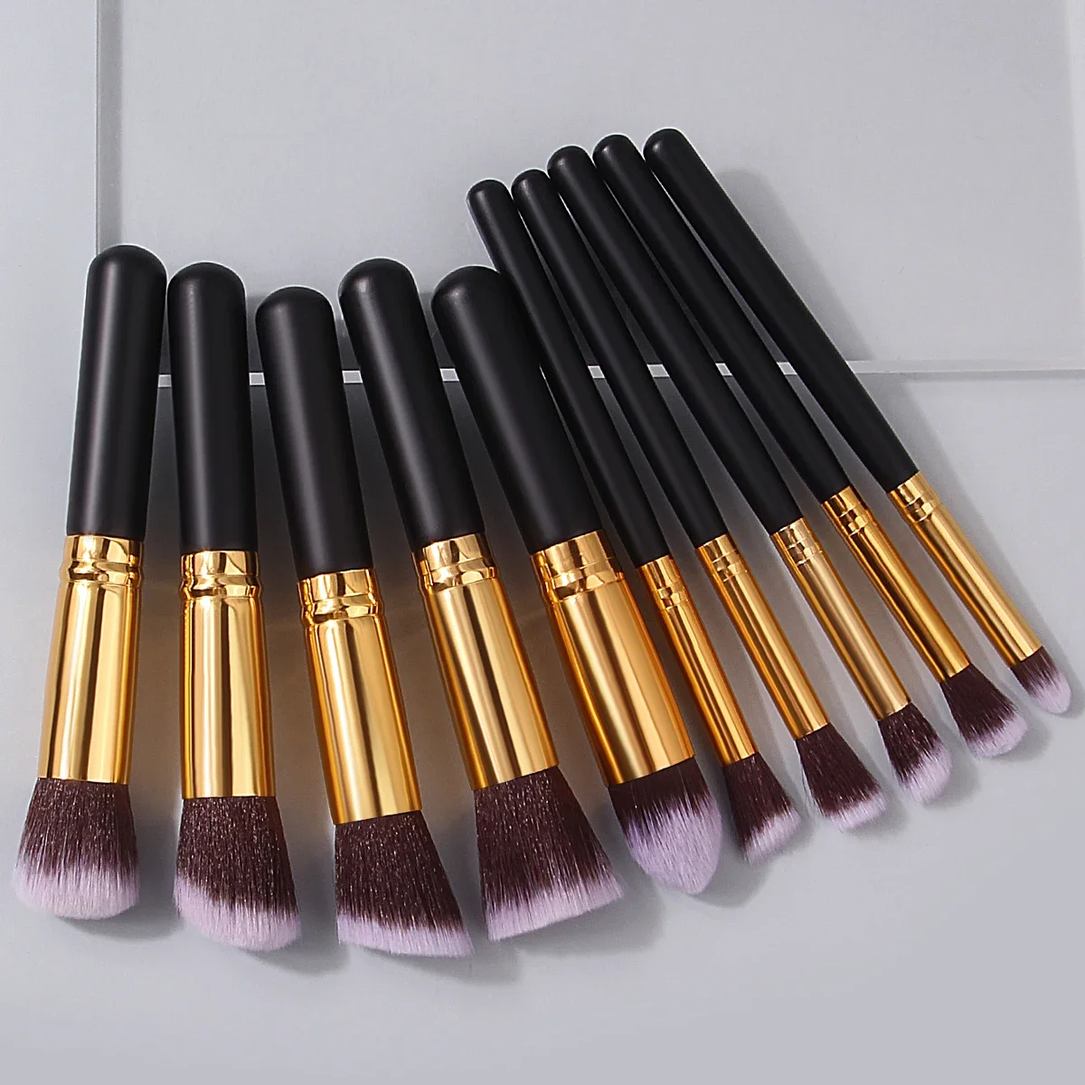 10PCs Minin Makeup Brush Set Cosmetict Makeup For Face Make Up Tools Women Beauty Professional Foundation Blush Eyeshadow