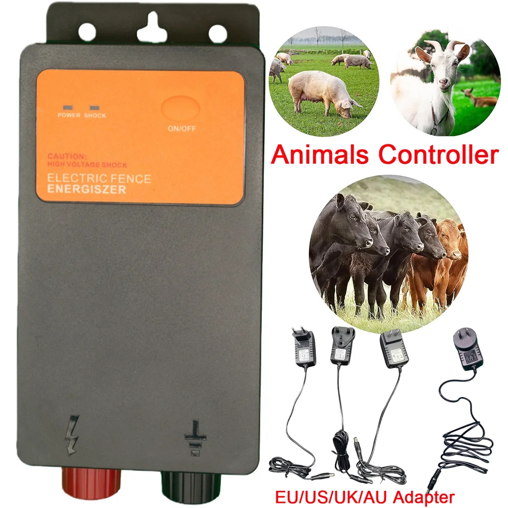 New 1.5 1.7 Joules Powerful Low Impendence Electric Fence Energizer For Farm Contain Pigs Goats Horse Cattle Animals Controlled