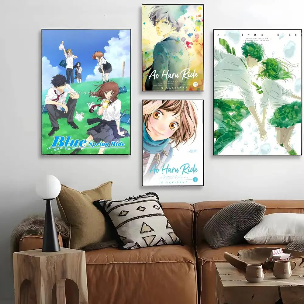 Anime Ao Haru Ride Poster HD Art Decorative Wall Art Waterproof Home Décor for Living Room Bedroom Café Stylish Gift
