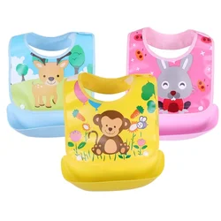 Bavoirs détachables imperméables pour bébés en bas âge, tabliers pour enfants en bas âge, serviettes de salive pour bébés, bavoir d'alimentation mignon de dessin animé