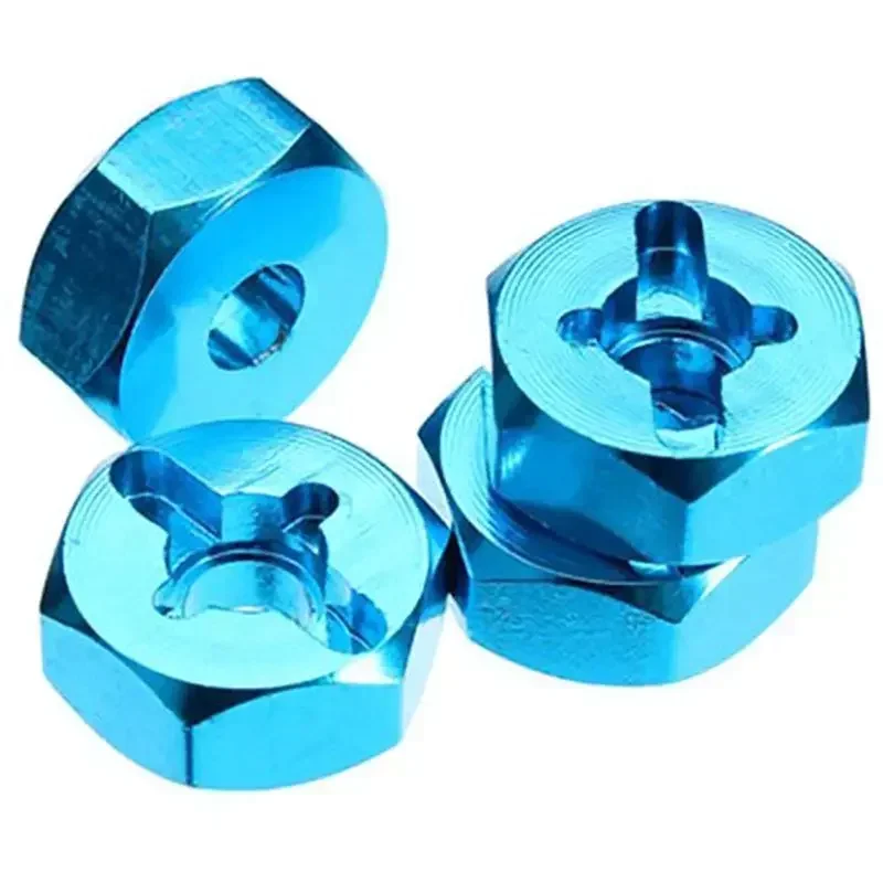 4Pcs Hexagonal Combiner Wheel Rim Hex 7Mm Upgrade 12Mm Metal Adapter for 1/18 Wltoys A949 A959 A969 A979 K929 1/10 Tires